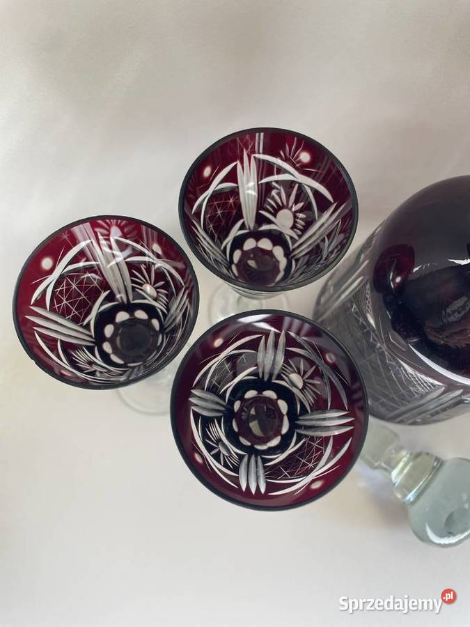 Karafka i kieliszki kryształ Bohemia vintage kujawsko-pomorskie