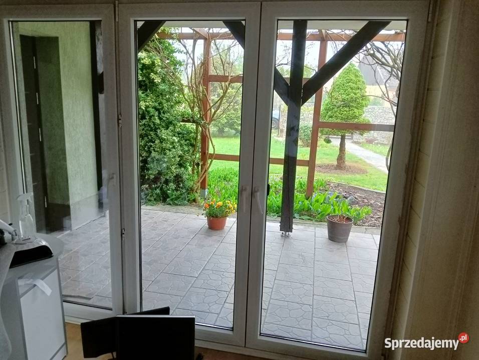 Okno tarasowe drzwi duże trójdzielne Niepołomice sprzedam