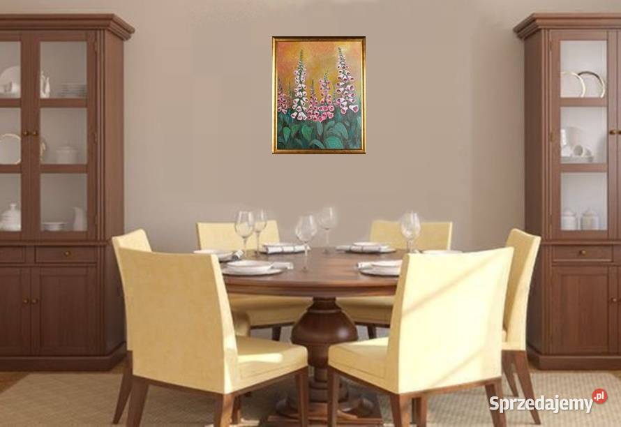 Obraz olejny Naparstnice lubelskie Lublin