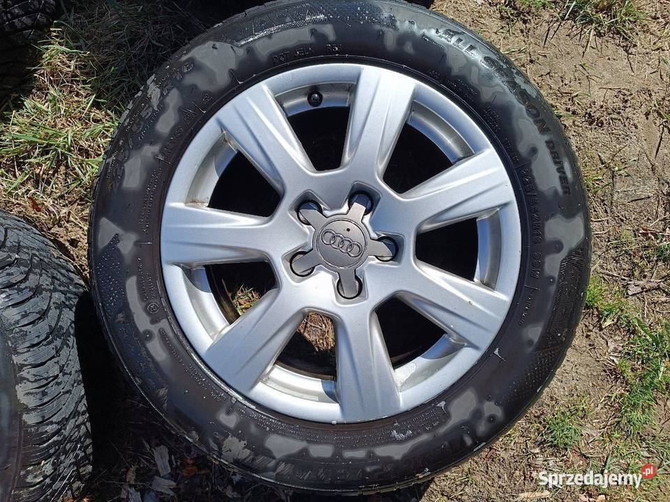 Opony wielosezonowe z alufelgami do audi a 4 B 6 aluminiowe Ryki sprzedam