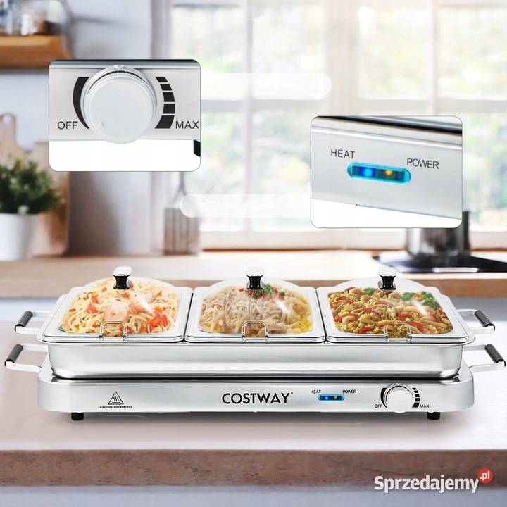 ELEKTRYCZNY PODGRZEWACZ DO POTRAW 9L 450W STAL Tace i stoliki Gorzyce Wielkie sprzedam