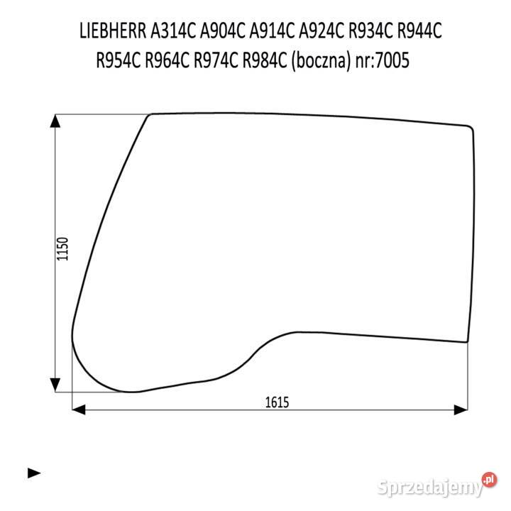 SZYBA BOCZNA LIEBHERR 311 314 904 914 924 934 Części do maszyn budowlanych Kielce