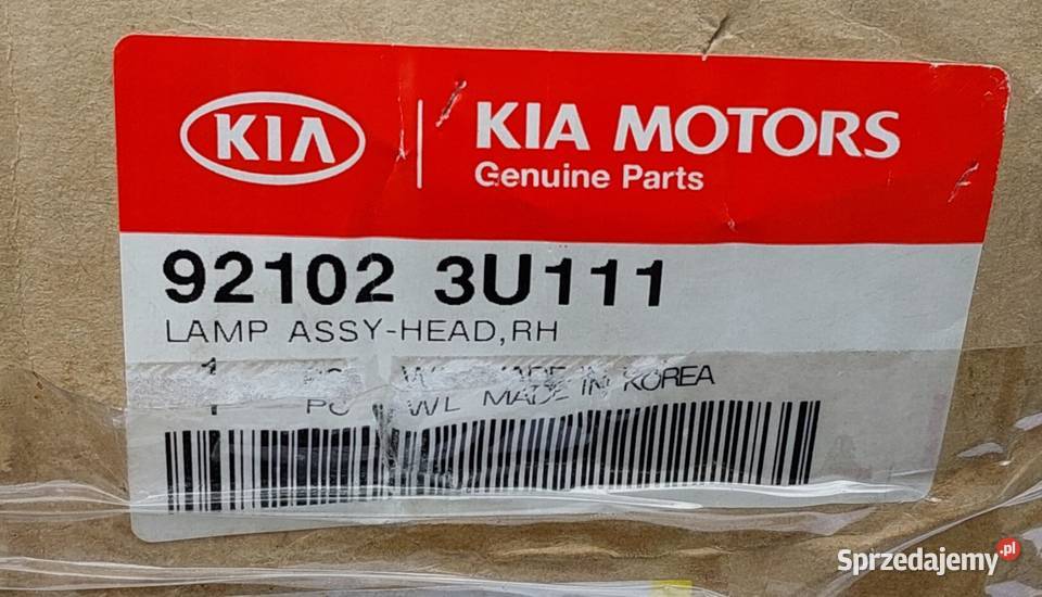 REFLEKTOR LAMPA PRZEDNIA PRAWA KIA SPORTAGE III Mielęcin