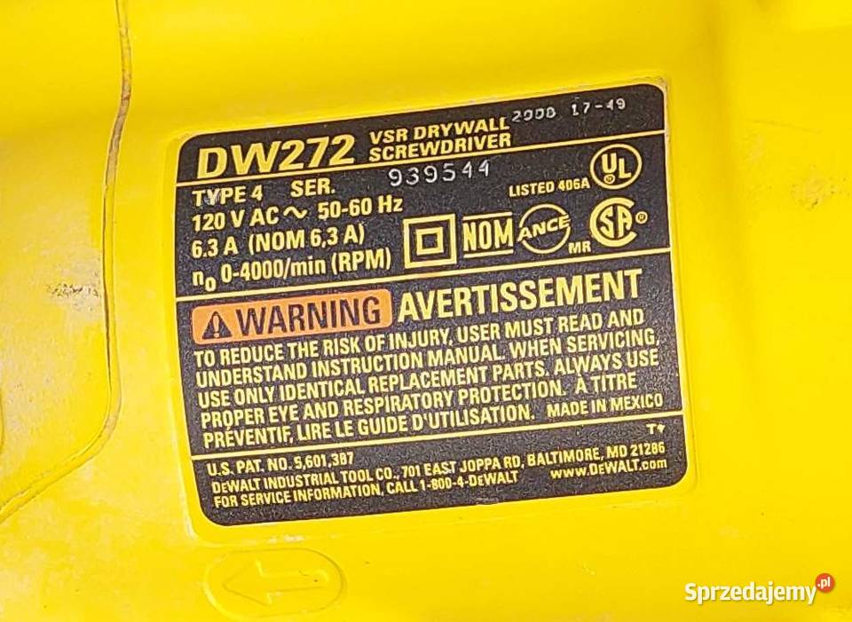 Wiertarka DeWalt DW272