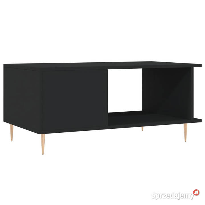 Stolik kawowy czarny 90x50x40 materiał Warszawa