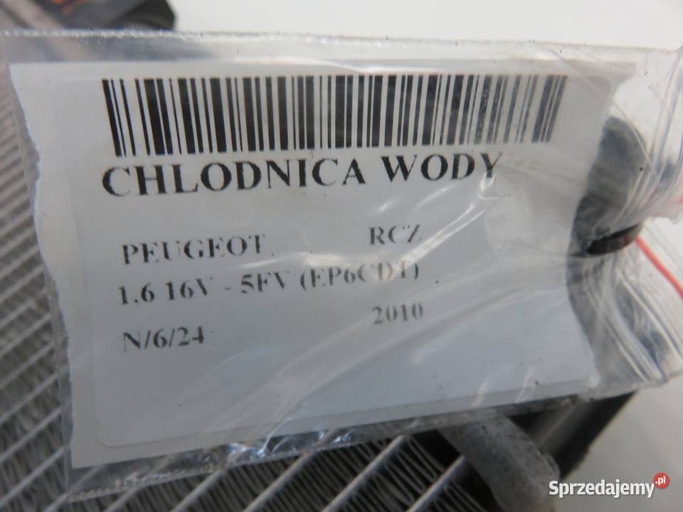 CHŁODNICA WODY PEUGEOT RCZ 16 16V 9682477580 małopolskie