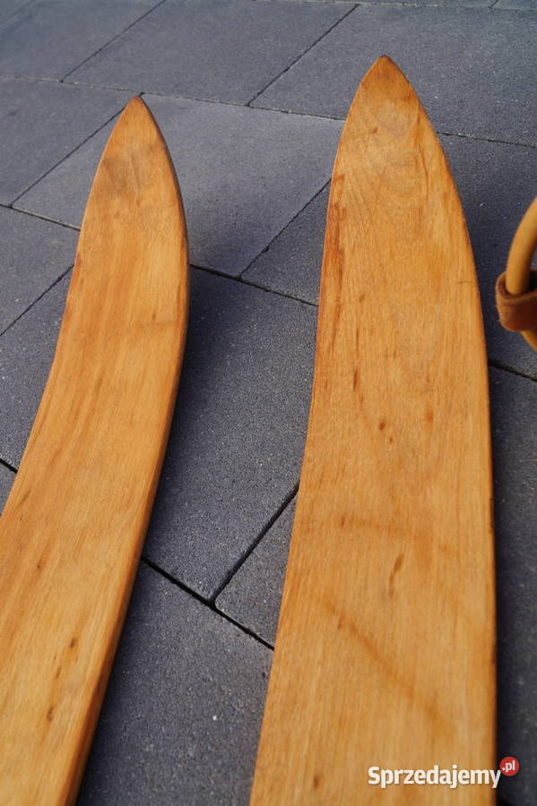 Stare narty drewniane 180 kijki Pozostałe Pruchnik sprzedam