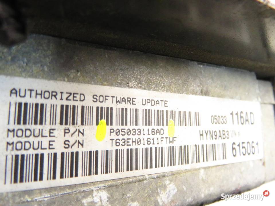 STEROWNIK CHRYSLER PT CRUISER 2 ECC P05033116AD osobowe