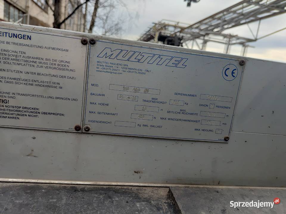 Nissan Cabstar podnośnik koszowy Multitel nie Tarnów sprzedam
