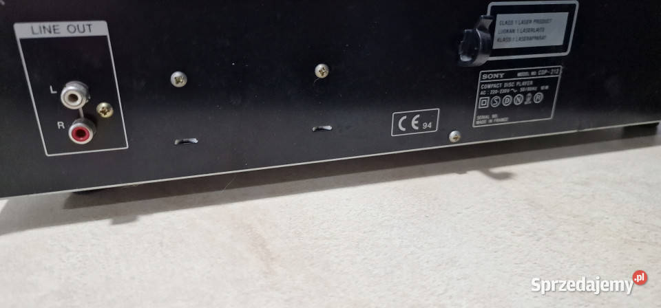 SONY odtwarzacz kompaktowy CD player CDP 212 Międzychód
