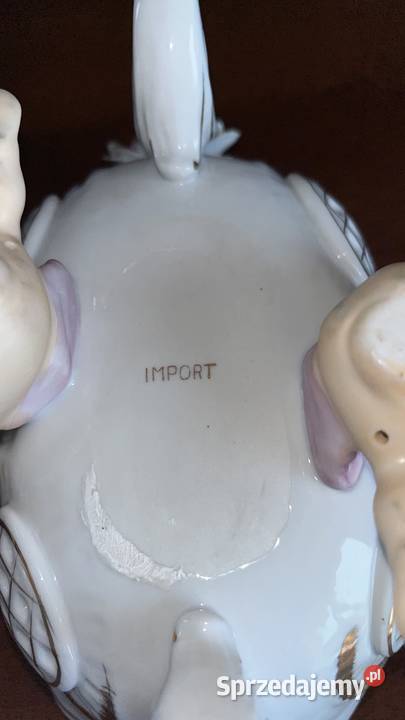 Patera z aniołami dwóch stronach Na nóżkach Syg Gdańsk