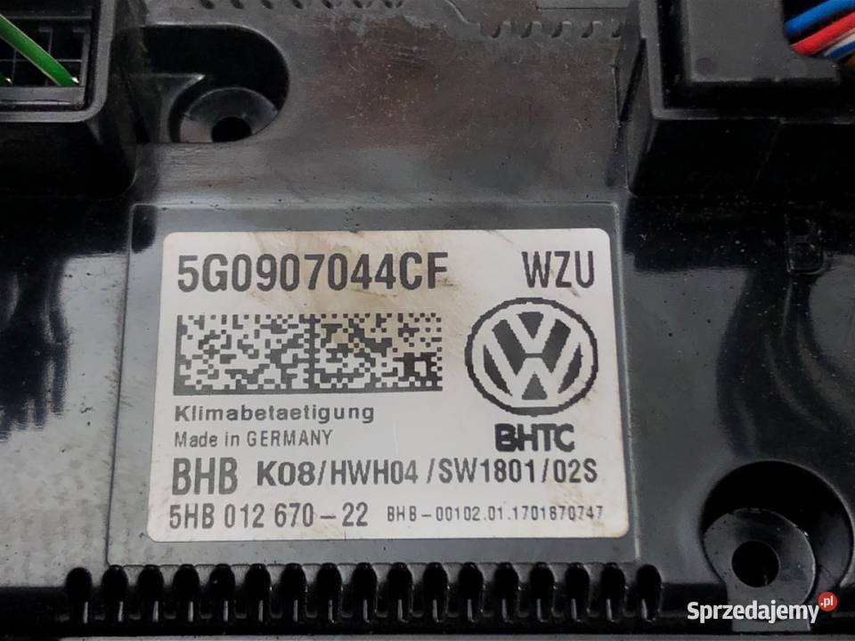 PANEL STEROWANIA NAWIEWU VW GOLF VII 5G0907044CE