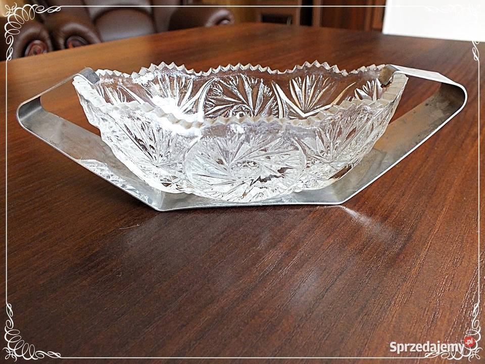 Żardiniera Stojadła Nierdzewneszklana miseczka Antyki, Sztuka, Kolekcje lubuskie