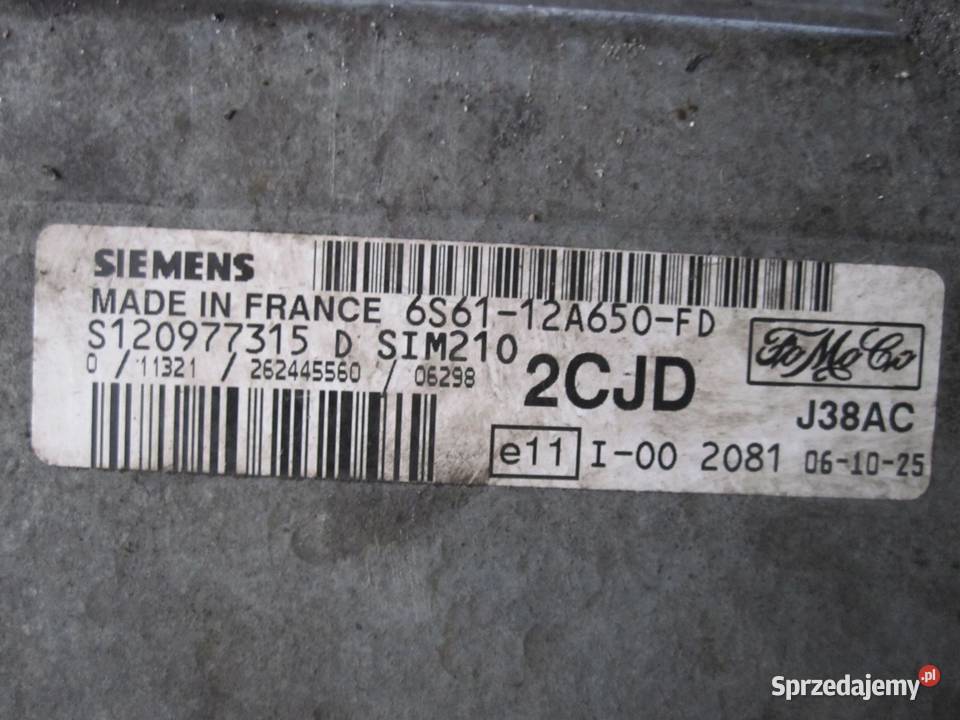 FORD FIESTA MK5 125 16V komputer sterownik sprzedam