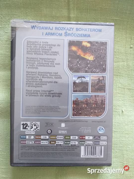 Kolekcjonerska Gra Władca Pierścieni Bitwa o strategiczne Komputerowe PC sprzedam