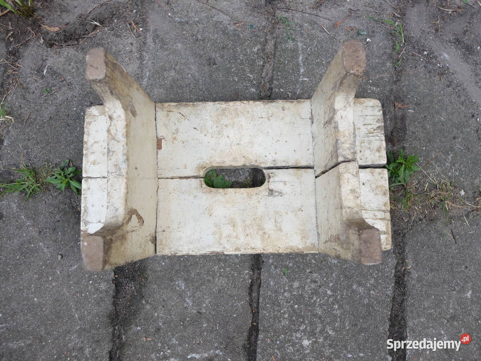 Stary wiejski taboret ławeczka ryczka 801 Dom i Ogród wielkopolskie Kościan