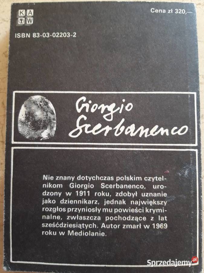 Zabiję Cię 12 listopada Giorgio Scerbanenco Bielsko-Biała