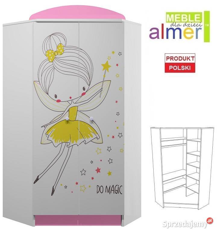 WRÓŻKA 3 N28 szafa narożna dziecięca 95x95 w190 Iława