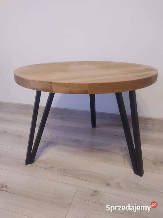 Stolik kawowy nowoczesny loft okrągły industrial Dom i Ogród