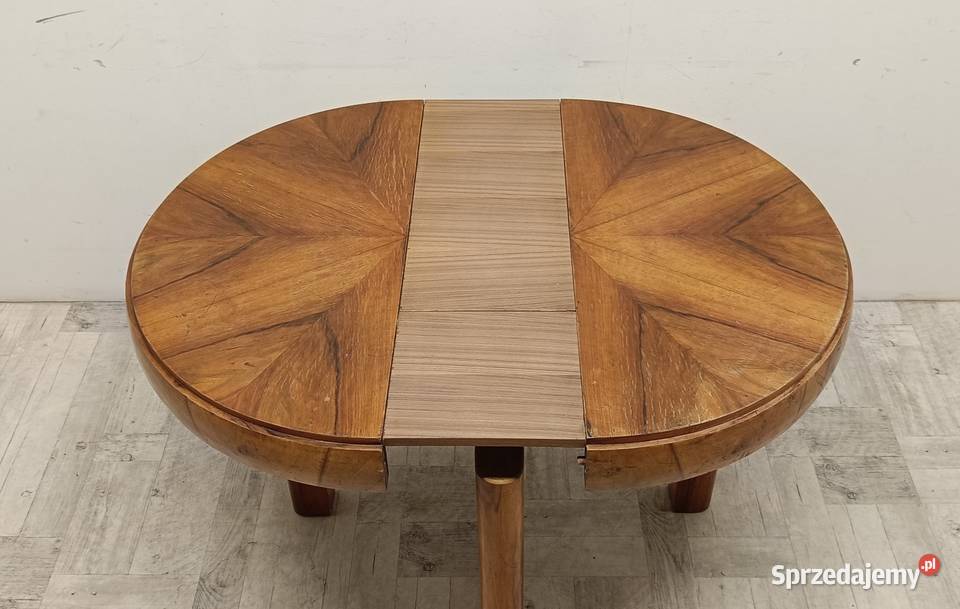 stół beczka art deco vintage fornir orzech do łódzkie Radomsko