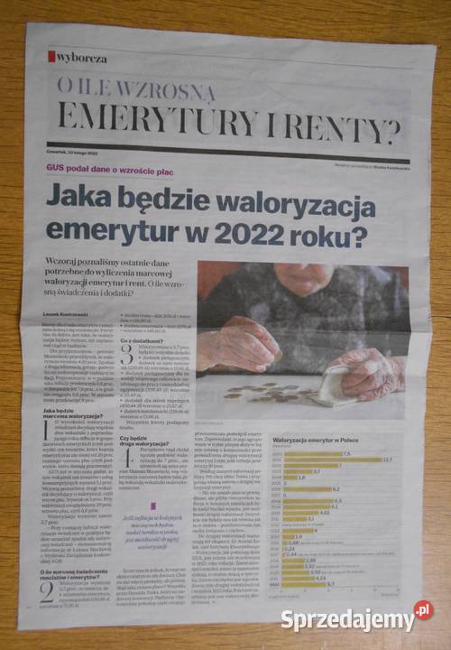O ile wzrosną emerytury i renty Gazeta Wyborcza