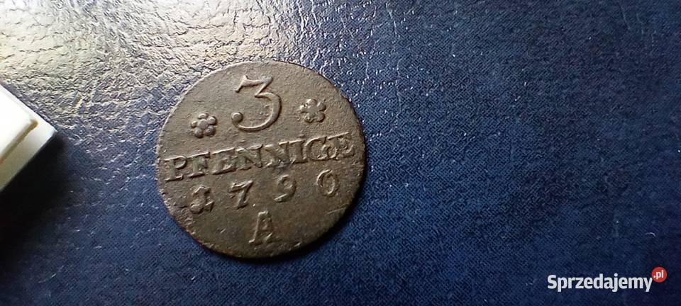 Stare monety 3 fenig 1790 Niemcy srebro Lesko sprzedam