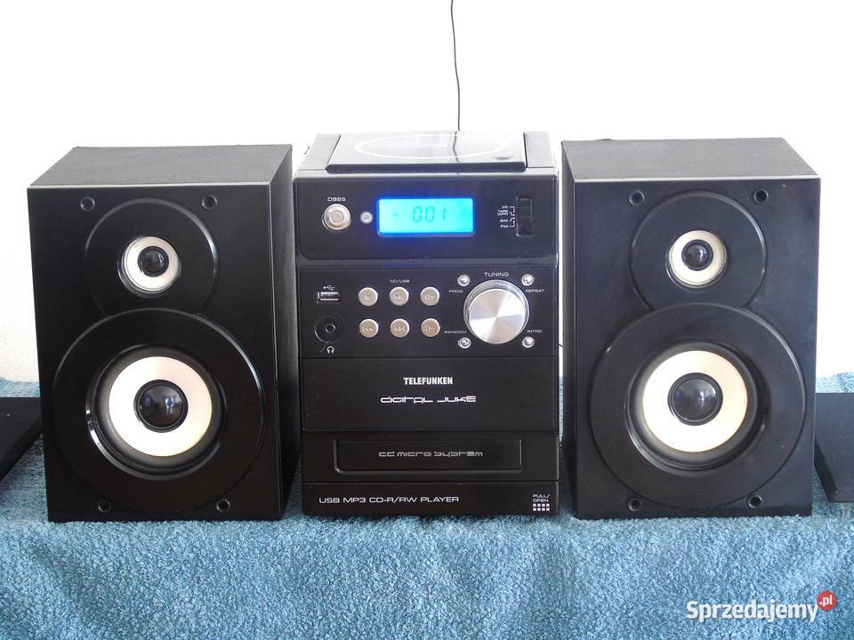 Wieża Telefunken CD USB mp3 kolumny sprawna Jasło sprzedam