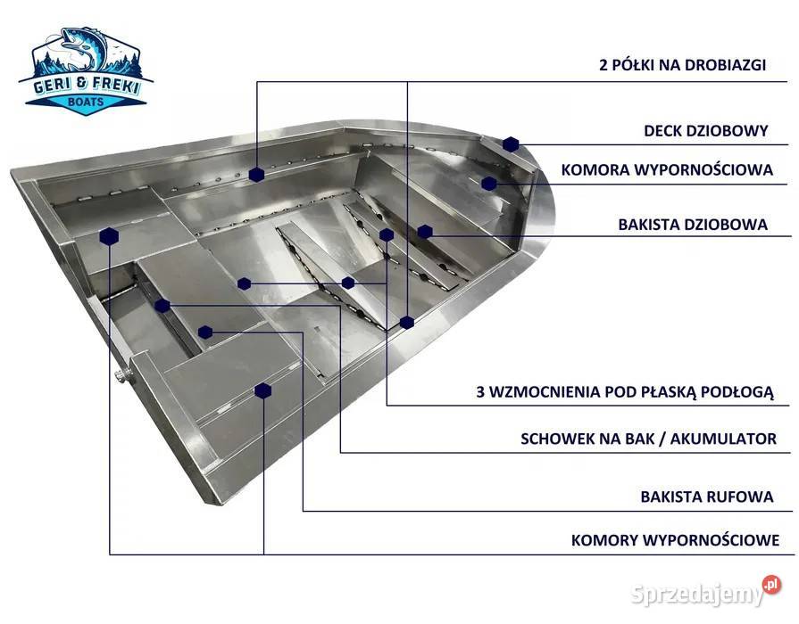 Łódź aluminiowa wędkarska GF 370 O 37m 10 rabatu Szczecin