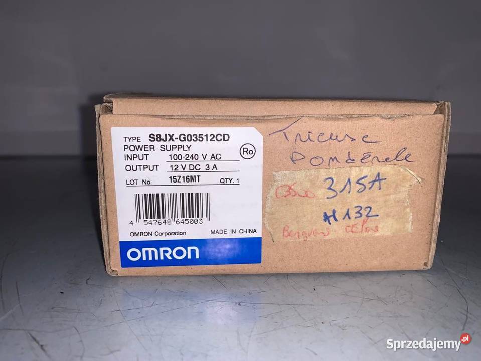 Zasilacz 12V 35W impulsowy zas 230V S8JXG03512CD mazowieckie Warszawa