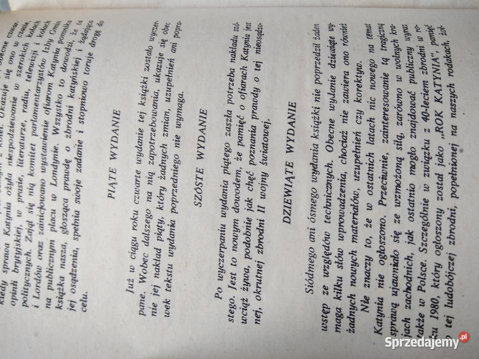 Zbrodnia katyńska książki unikatowe antykwariat mazowieckie