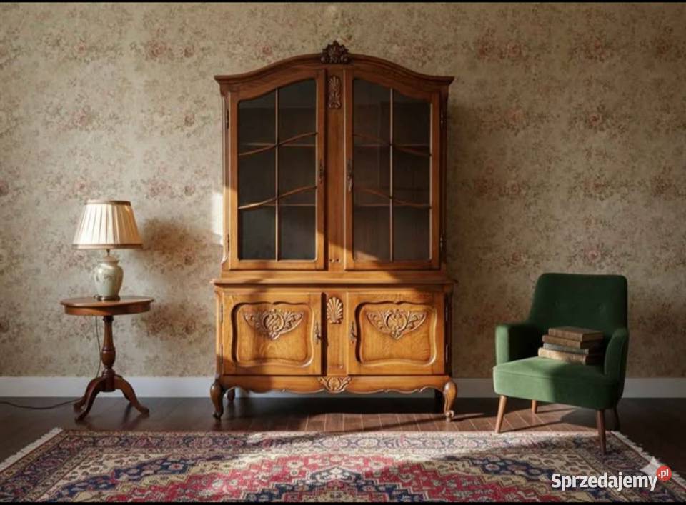 Witryna Biblioteczka Komoda Ludwikowska Stylowa Kredensy i witryny dolnośląskie
