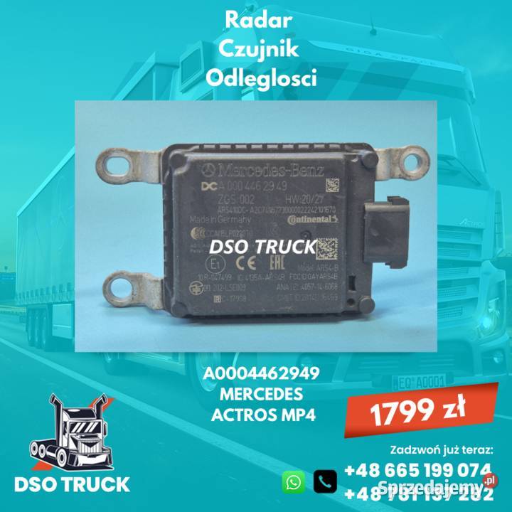 Radar Czujnik Odleglosci MERCEDES ACTROS MP4 ciężarowe Zawichost sprzedam
