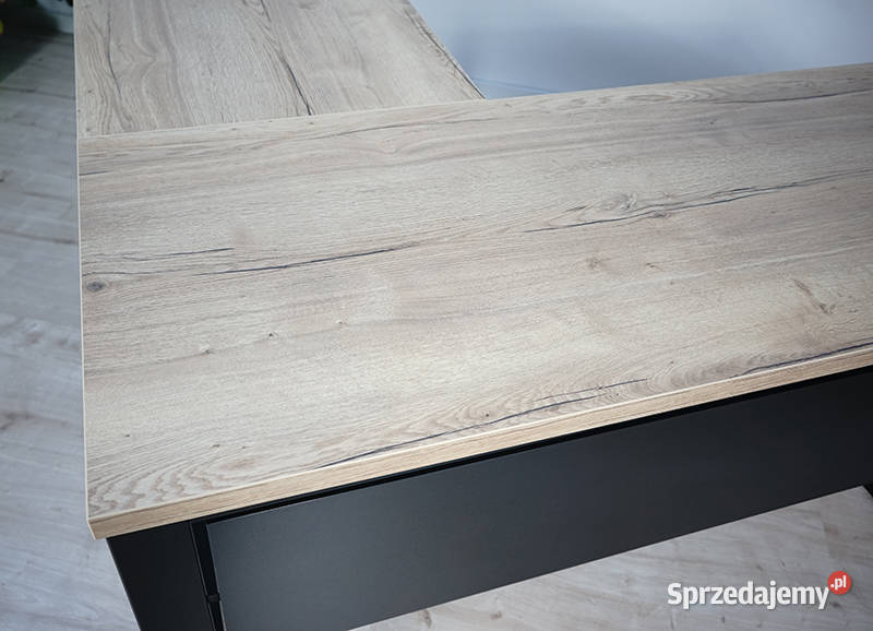 Biurko narożne prawe Dąb Halifax naturalny 160 68cm Biłgoraj