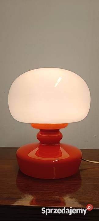 szklana lampa biurkowa nocna grzybek vintage Radomsko