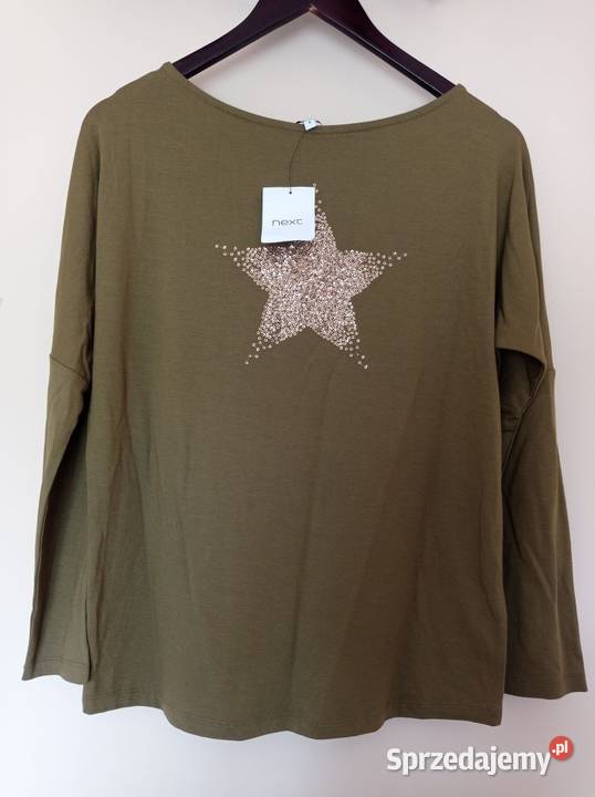 Oliwkowa bluzka z długim rękawem Next Hajnówka
