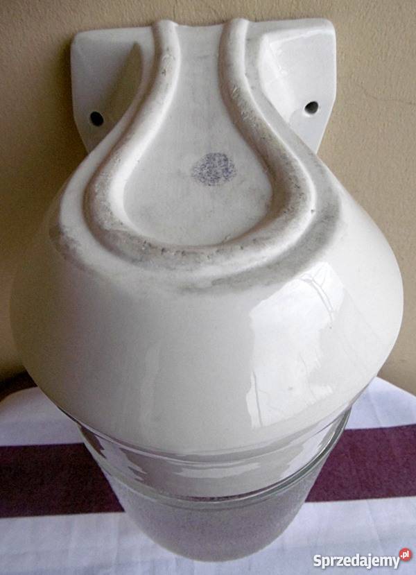 Lampa porcelanowa na ścianę szklany klosz E 27 wielkopolskie Ostrów Wielkopolski sprzedam