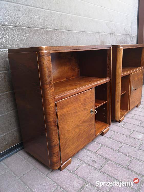 Stoliki Szafki Nocne Art Deco Orzech Stare Antyk Swarzędz