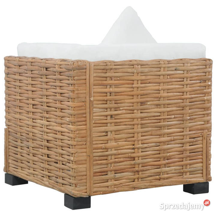 Narożna sofa z poduszkami naturalny rattan Warszawa