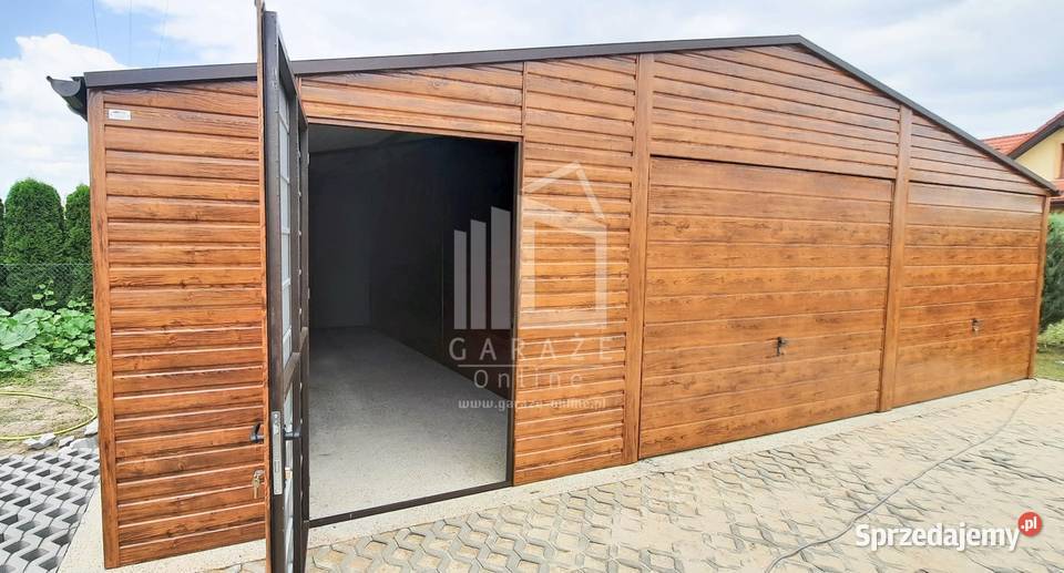 GARAŻ BLASZANY 9m x 7m dwuspad 2x Brama 2x drzwi Wrocław