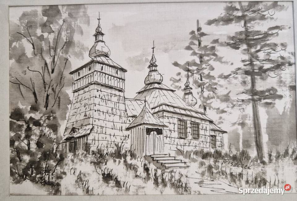 Komplet dwóch OBRAZÓWRYSUNKÓW Andrzeja Piszczka Malarstwo Antyki, Sztuka, Kolekcje Lublin