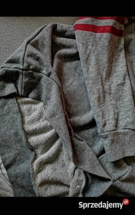 YORkER Szara Bluza oversize Z wstawką