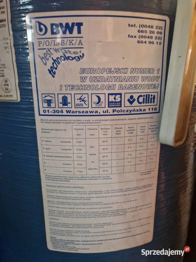 Kolumna filtracyjna BWT Structural 13x54 głowica mazowieckie Piastów