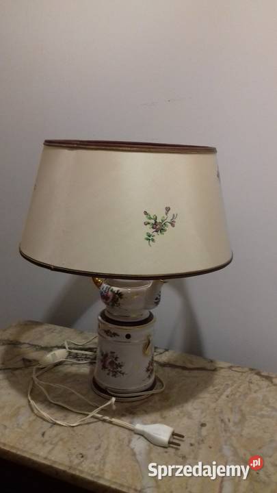 stylowa lampa stojąca porcelana Budzyń