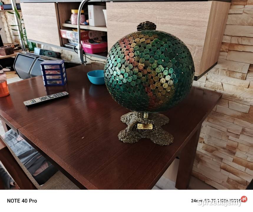 Ręcznie wykonany globus z polskich monet Gorzów Wielkopolski