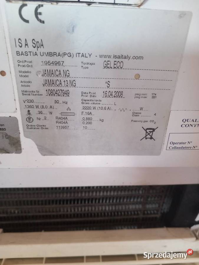 Witryna do lodów gałkowych isa jamiaca 13