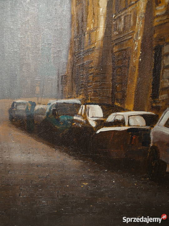 Olejny obraz Krakowa sygnowany MŁozińska Tarnów