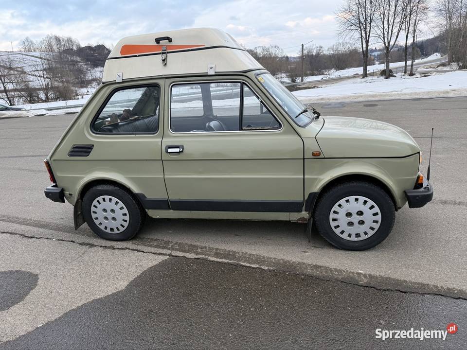 Fiat 126P 650E kapliczka bagażnik dachowy zielony Domaradz