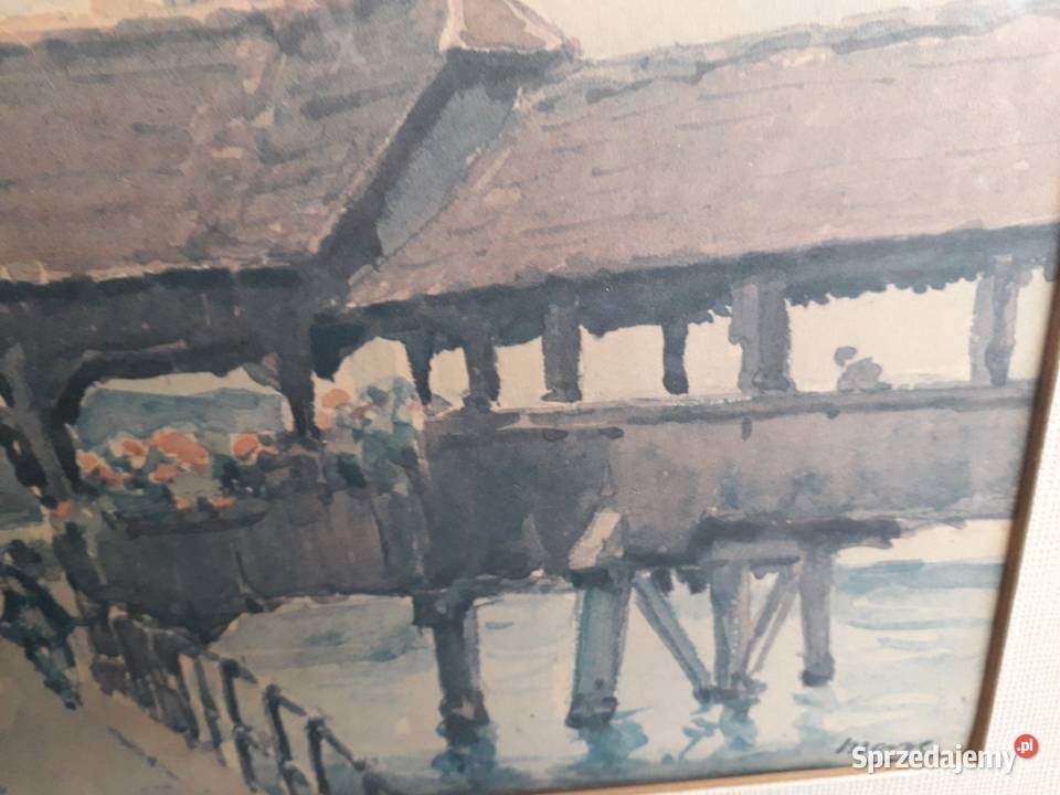 Pejzaż akwarela wielkopolskie Koło