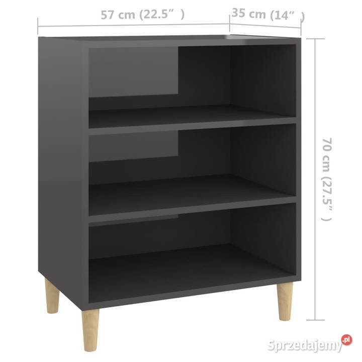 Szafka na wysoki połysk szara 57x35x70 WM806057
