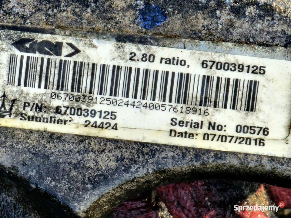 DYFERENCJAŁ TYŁ MASERATI GHIBLI 20 30D Lipno